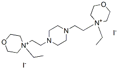 4-ethyl-4-[2-[4-[2-(4-ethyl-1-oxa-4-azoniacyclohex-4-yl)ethyl]piperazi n-1-yl]ethyl]-1-oxa-4-azoniacyclohexane diiodide 구조식 이미지