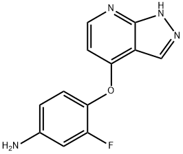BenzenaMine, 3-fluoro-4-(1H-pyrazolo[3,4-b]pyridin-4-yloxy)- 구조식 이미지