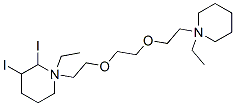 1-ethyl-1-[2-[2-[2-(1-ethyl-3,4,5,6-tetrahydro-2H-pyridin-1-yl)ethoxy] ethoxy]ethyl]-3,4,5,6-tetrahydro-2H-pyridine diiodide 구조식 이미지