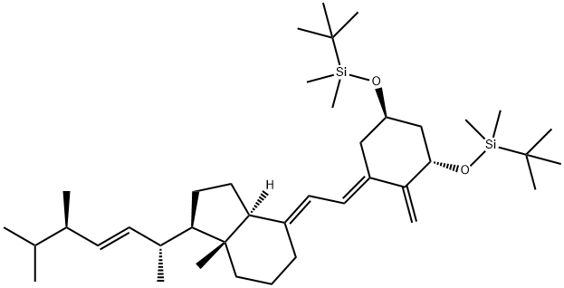 Silane, [[(1a,3b,5E,7E,22E)-9,10-secoergosta-5,7,10(19),22-tetraene-1,3-diyl]bis(oxy)]bis[(1,1-dimethylethyl)dimethyl- (9CI) 구조식 이미지