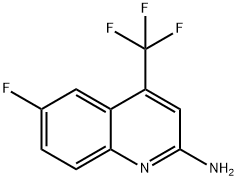 6-Fluoro-4-(trifluoromethyl)quinolin-2-amine ,97% 구조식 이미지