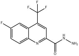 6-플루오로-4-(트리플루오로메틸)퀴놀린-2-카르보히드라지드 구조식 이미지