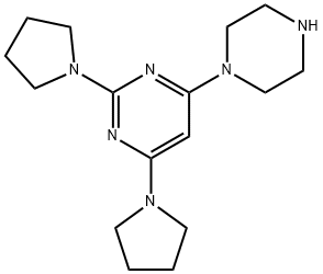 4-(PIPERAZIN-1-YL)-2,6-DI-(PYRROLIDIN-1-YL)-PYRIMIDINE Structure