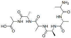 2-[[(2S)-2-[2-[[(2S)-2-[2-(2-aminopropanoylamino)propanoylamino]propanoyl]amino]propanoylamino]propanoyl]amino]propanoic acid Structure