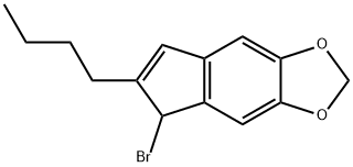 5H-INDENO[5,6-D]-1,3-DIOXOLE, 5-BROMO-6-BUTYL- 구조식 이미지