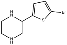 2-(5-BROMOTHIOPHEN-2-YL)PIPERAZINE 구조식 이미지