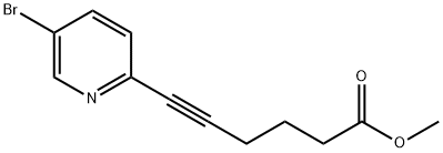 메틸6-(5-브로모-2-피리디닐)-5-헥시노에이트 구조식 이미지