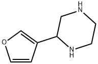 Piperazine, 2-(3-furanyl)- (9CI) Structure