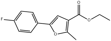 ETHYL 5-(4-FLUOROPHENYL)-2-METHYL-3-FUROATE Structure