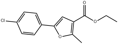 에틸5-(4-클로로페닐)-2-메틸-3-푸로에이트 구조식 이미지
