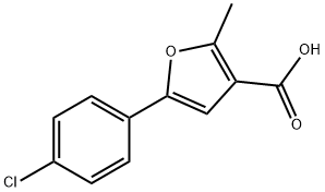 5-(4-클로로페닐)-2-메틸-3-퓨로익산 구조식 이미지