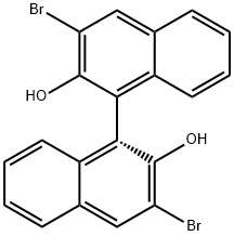 (S)-(-)-3,3'-DIBROMO-1,1'-BI-2-NAPHTHOL 구조식 이미지