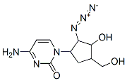 4-amino-1-(2-azido-3-hydroxy-4-(hydroxymethyl)cyclopentyl)-2(1H)-pyrimidinone Structure