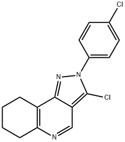 3-chloro-2-(4-chlorophenyl)-6,7,8,9-tetrahydro-2H-pyrazolo[4,3-c]quinoline Structure