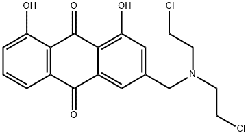 3-bis((2-chloroethyl)amino)methyl-1,8-dihydroxy-9,10-anthraquinone Structure