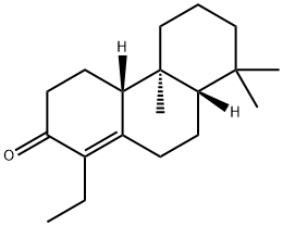 2(3H)-Phenanthrenone, 1-ethyl-4,4a,4b,5,6,7,8,8a,9,10-decahydro-4b,8,8-trimethyl-, (4aR,4bS,8aS)- 구조식 이미지