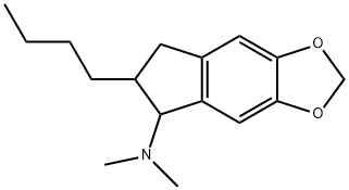 2-butyl-3-(dimethylamino)-5,6-methylenedioxyindan Structure