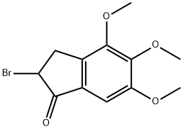 2-BROMO-2,3-DIHYDRO-4,5,6-TRIMETHOXY-1H-INDEN-1-ONE Structure