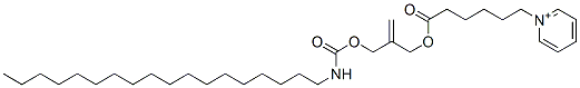 N-(5-((2-methylene-3-(((octadecylamino)carbonyl)oxy)propoxy)carbonyl)pentyl)pyridinium Structure