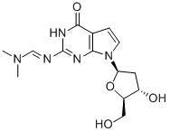 N2-(DIMETHYLAMINOMETHYLIDENE)-7-DEAZA-2'-DEOXYGUANOSINE Structure
