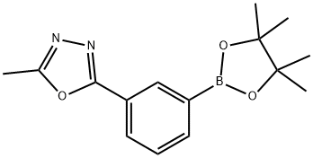 2-Methyl-5-[3-(4,4,5,5-tetramethyl-1,3,2-dioxaborolan-2-yl)phenyl]-1,3,4-oxadiazole Structure