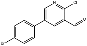 5-(4-Bromophenyl)-2-chloropyridine-3-carboxaldehyde Structure