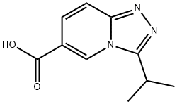 3-이소프로필[1,2,4]트리아졸로[4,3-a]피리딘-6-카르복실산(염분데이터:무료) 구조식 이미지