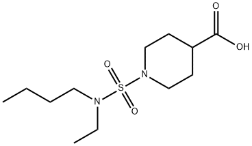 1-{[butyl(ethyl)amino]sulfonyl}piperidine-4-carboxylic acid 구조식 이미지