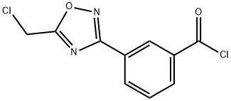 3-[5-(chloromethyl)-1,2,4-oxadiazol-3-yl]benzoyl chloride 구조식 이미지