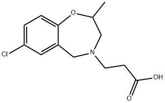 3-(7-chloro-2-methyl-2,3-dihydro-1,4-benzoxazepin-4(5H)-yl)propanoic acid Structure