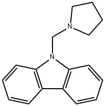 9-(Pyrrolidin-1-ylmethyl)-9H-carbazole 구조식 이미지