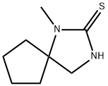 1,3-Diazaspiro[4.4]nonane-2-thione,1-methyl-(9CI) 구조식 이미지