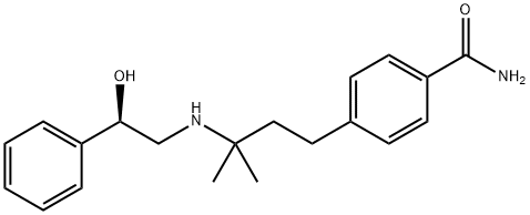 4-(3-(2-hydroxy-2-phenyl)ethylamino-3-methylbutyl)benzamide 구조식 이미지