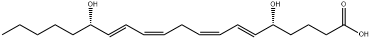 (5R,15S)-Dihydroxy-(6E,8Z,11Z,13E)-eicosatetraenoic Acid 구조식 이미지