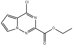 Ethyl 4-chloropyrrolo[1,2-f][1,2,4]triazine-2-carboxylate Structure