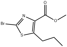 메틸2-브로모-5-프로필-1,3-티아졸-4-카르복실레이트 구조식 이미지