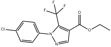 ETHYL 1-(4-CHLOROPHENYL)-5-(TRIFLUOROMETHYL)-1H-PYRAZOLE-4-CARBOXYLATE 구조식 이미지