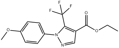 ETHYL 1-(4-METHOXYPHENYL)-5-(TRIFLUOROMETHYL)PYRAZOLE-4-CARBOXYLATE Structure