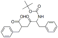 5-amino-(N-t-butoxycarbonyl)-2-benzyl-4-oxo-6-phenylhexanoic acid Structure
