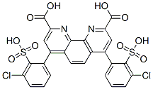 4,7-bis(chlorosulfophenyl)-1,10-phenanthroline-2,9-dicarboxylic acid Structure