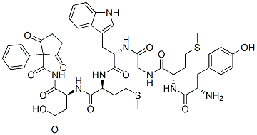 석시닐-티로실-메티오닐-글리실-트립토필-메티오닐-아스파르틸-페네틸아마이드 구조식 이미지