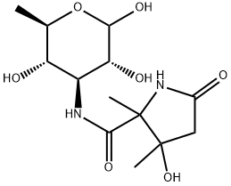 3-(3-hydroxy-2,3-dimethyl-5-oxoprolyl)amino-3-6-dideoxyglucose 구조식 이미지