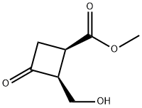 사이클로부탄카복실산,2-(하이드록시메틸)-3-옥소-,메틸에스테르,시스-(9CI) 구조식 이미지