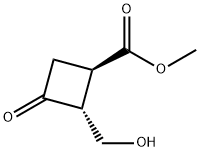 시클로부탄카르복실산,2-(히드록시메틸)-3-옥소-,메틸에스테르,트랜스-(9CI) 구조식 이미지
