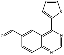 6-퀴나졸린카르복스알데히드,4-(2-티에닐)- 구조식 이미지