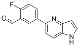 Benzaldehyde, 2-fluoro-5-(1H-pyrrolo[3,2-b]pyridin-5-yl)- Structure