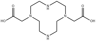 1,4,7,10-Tetraazacyclododecane-1,7-diacetic acid Structure