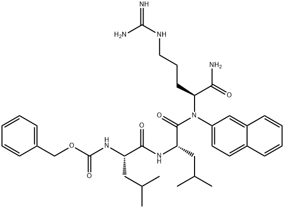 N-carbobenzoxyleucyl-leucyl-arginine-2-naphthylamide Structure