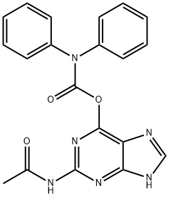 N2-아세틸-O6-(디페닐카르바모일)구아닌 구조식 이미지