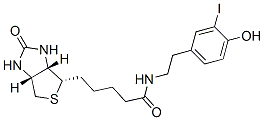 N-[2-(4-hydroxy-3-iodo-phenyl)ethyl]-5-[(1S,2S,5R)-7-oxo-3-thia-6,8-di azabicyclo[3.3.0]oct-2-yl]pentanamide 구조식 이미지